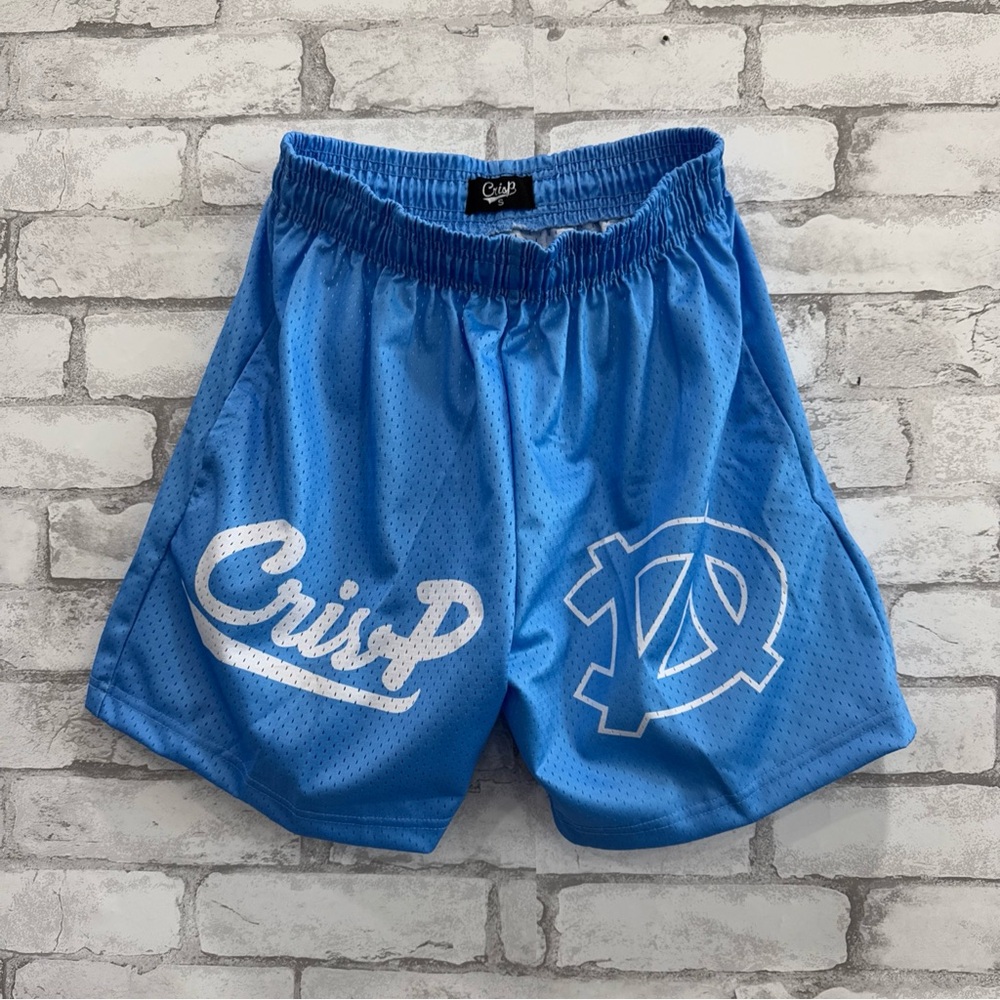 Crisp NYC Basketball Shorts NCAA North Carolina Tar Heels Blue S New